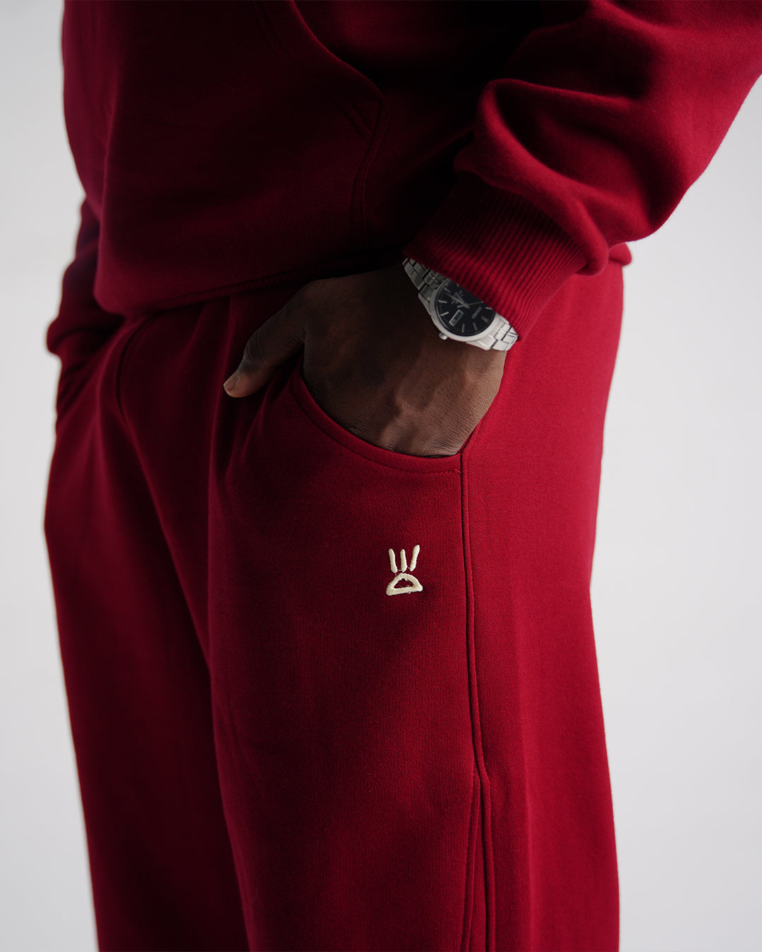 Burgundy sweat pants