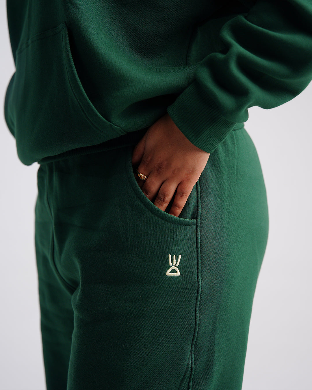 Green sweat pants
